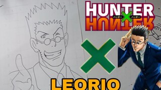 menggambar anime hunter x hunter karakter Leorio