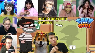 REAKSI KOCAK OBIT & ACI GAMESPOT NGINTIP CEWEK CANTIK GANTI BAJU | Save The Girl Indonesia