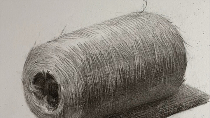 【رسم طبيعة صامتة】 كيف ترسم لفافة الخيط؟