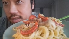 ASMR EATING SOUNDS - PASTA PESTO