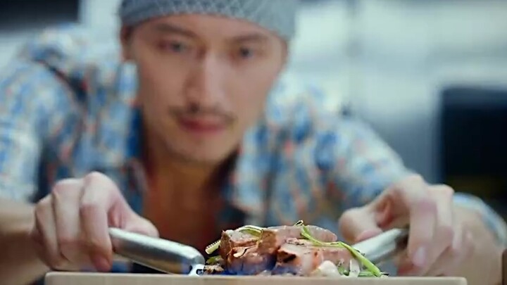 Nicholas Tse making fried beef with green onion|<Battle Upon Shef>