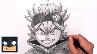 How To Draw Asta | Black Clover Sketch Art Lesson (Step by Step)