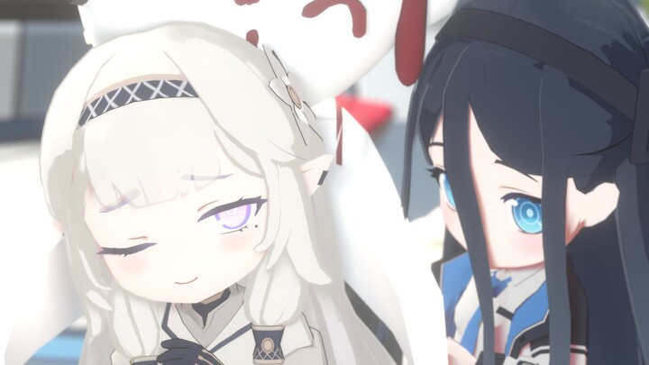 Heather smelling child, installed Alice,,,,