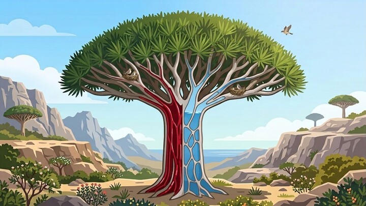 LEARN ENGLISH - Dragon Blood Tree The Alien Tree That Bleeds Red Sap