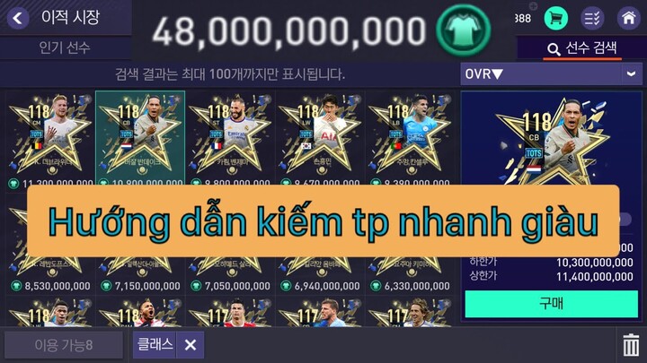 Hướng Dẫn Trở Thành Tỷ Phú TP Fifa Mobile Hàn Quốc | BesoGaming