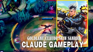 Day 1 belajar Claude pakek skin Sanrio trial 7 hari 🤣 - MLBB Gameplay