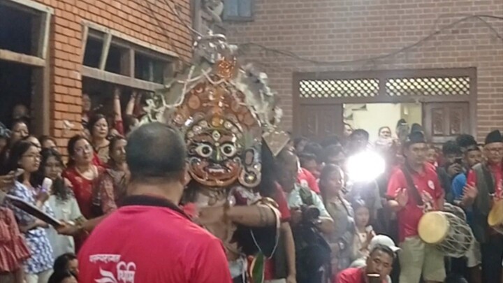 The angry bhairab and dagi dancing  #culture #festival #bhairab