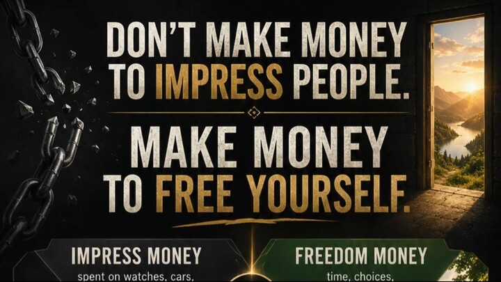 Don’t Make Money to Impress People. Make Money to Free Yourself.