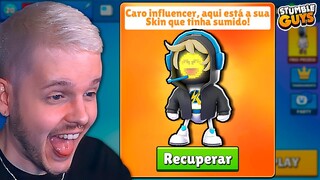 🔥 CONSEGUI RECUPERAR A MINHA SKIN DE INFLUENCER NO STUMBLE GUYS! 😱 ‹ KHORTEX ›