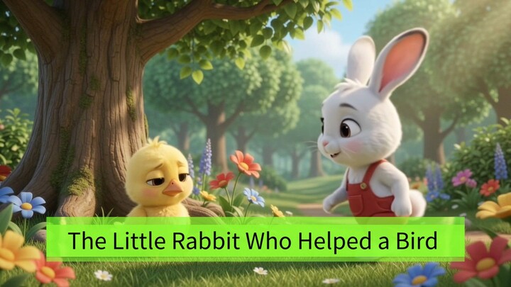 The Little Rabbit Who Helped a Bird | Urdu Cartoon Story | Kiddo TV