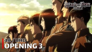 Attack On Titan Opening - Shinzou wo Sasageyo 《4K CC》