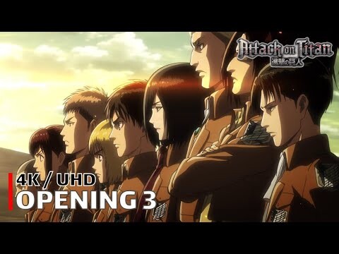 Attack On Titan Opening - Shinzou wo Sasageyo 《4K CC》