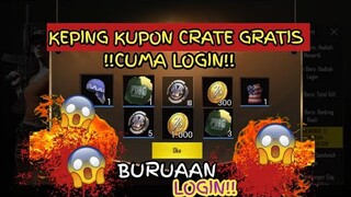KEPING KUPON CRATE GRATIS TIS!! CUMA LOGIN DAPAT KEPING KUPON CRATE GRATIS - PUBG MOBILE