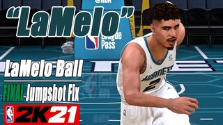 LaMelo Ball Jumpshot Final Fix NBA2K21 with Side-by-Side Comparison