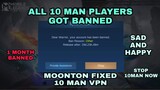 ALL 10MAN PLAYERS GOT BANNED | 30DAYS BANNED STOP PLAYING GB TB 10MAN