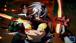 epic momen tanjiro & uzui vs gyutaro 🔥