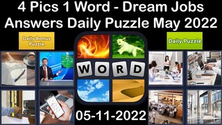 4 Pics 1 Word - Dream Jobs - 11 May 2022 - Answer Daily Puzzle + Bonus Puzzle