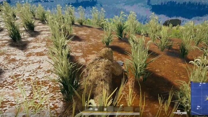 I am so impressed! I picked up a ghillie suit and lay down there!