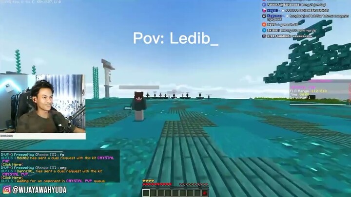 learning crystalpvp with @Ledib #minecraftindonesia