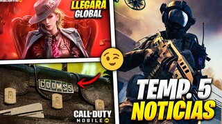 PRIMER AVANCE de TEMPORADA 5 + NUEVAS LEGENDARIAS + COLABORACIÓN llega a VERSIÓN GLOBAL?? COD MOBILE