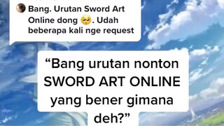 Urutan Nonton Sword Art Online