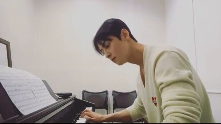 Cha Eun Woo the pianist always so handsome #chauenwoo #highlights #everyone
