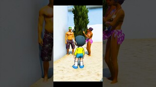 🤣 Shinchan rocks nobitha shocks 😂 #shorts #shinchan #gta5 #prashugamer #doraemon