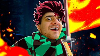 Joguei PROJECT SLAYER e o Resultado Foi... ESSE (Demon Slayer do Roblox)