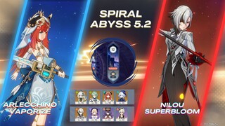 Spiral Abyss 5.2 Nilou Superbloom & Arlecchino Overload | Genshin Impact