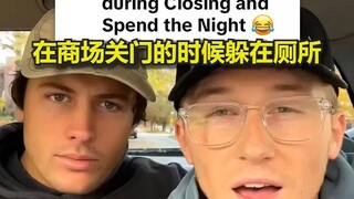 哥们挑战偷偷在商场厕所过夜，结果...