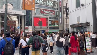 大阪肖战生日大屏，海外也有很多人为肖战驻足啊