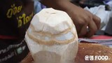 Kỉ năng cắt dừa tuyệt vời - Món ăn đường phố Thái Lan