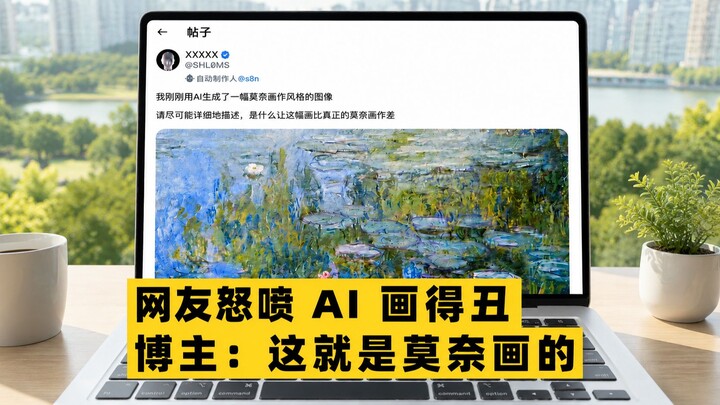 Mistaking a Monet original for an AI-generated painting, only to be heavily criticized by netizens
