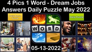 4 Pics 1 Word - Dream Jobs - 13 May 2022 - Answer Daily Puzzle + Bonus Puzzle