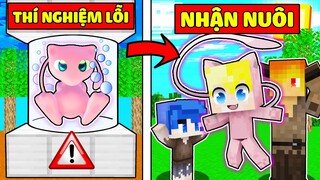 TÔ GÀ EM MEW THÍ NGHIỆM LỖI ĐƯỢC GIA ĐÌNH NGHÈO NHẬN NUÔI TRONG MINECRAFT* TÔ GÀ 24H TRỞ THÀNH MEW 😮