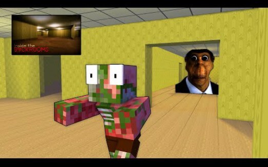 Monster Academy Episode 1554丨 Inside The backrooms + Obunga丨 Horror Minecraft animation