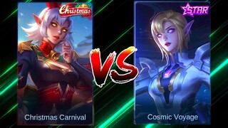 Eudora Cosmic Voyage VS Christmas Carnival | MLBB Skin Comparison