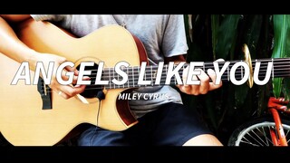 Angels Like You - Miley Cyrus - Fingerstyle Guitar + Lyrics