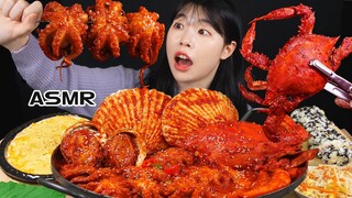 ASMR 해물찜 먹방 (가리비,문어,크랩,전복,새우,홍합) MUKBANG SEAFOOD (CRAB,OCTOPUS,SCALLOP,ABALONE,SHRIMP)