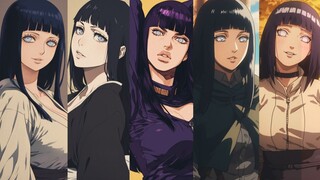 Hinata Hinata, tetapi dengan gaya lukisan yang berbeda [koleksi wallpaper lukis AI]