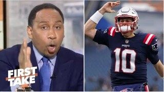 FIRST TAKE | Stephen A. reacts to Mac Jones throws 3 TD, 227 Yds leads Patriots dominate Jags 50-10