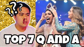 ATEBANG REACTION | REINA HISPANO AMERICANA TOP 7 Q AND A PORTION #rha2021