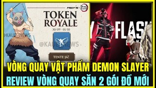 (Free Fire) Vòng Quay Nhận Đồ Free Fire X Demon Skayer Siêu Xịn , Review Vòng Quay Săn 2 Gói Đồ Mới