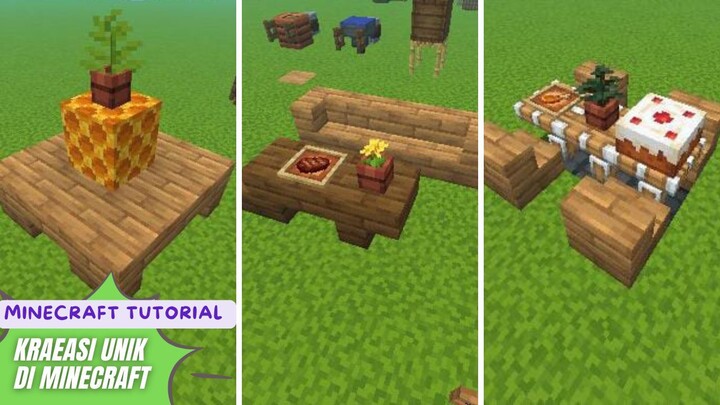 GINI KALAU MAU BUAT DEKORASI FURNITUR DI MINECRAFT-MINECRAFT TUTORIAL