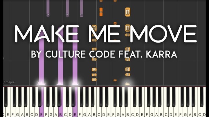 Make Me Move by Culture Code feat. Karra synthesia piano tutorial with lyrics | free sheet music