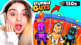 GIREI 100x a NOVA ROLETA IMPOSSÍVEL pra GANHAR SKINS PRO PLAYER do BLOCKDASH no STUMBLE GUYS...