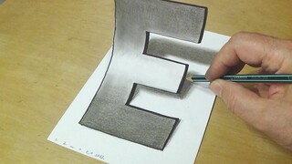 神奇字母在这里，3D立体素描教程来了！