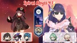 Spiral Abyss 4.1 Hu Tao Vaporize Duo Mommy Inazuma Chamber 1 | Genshin Impact