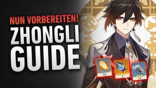 Genshin Impact ZHONGLI GUIDE ★★★★★ | Beste Waffen + Artefakte + Aufstiegsmaterial