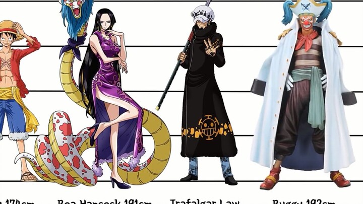 Wang Luffi, you have embarrassed the family! 2019 One Piece Character Height Comparison - Official Data 1080 x 1920